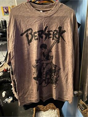 Pomelo Washed Brown Berserk Graphic Long-Sleeve Tee